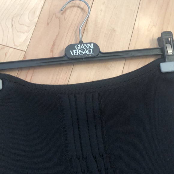 GIANNI VERSACE Vintage Worn Once Black Pencil Skirt with lining Size 42 - Picture 5 of 10